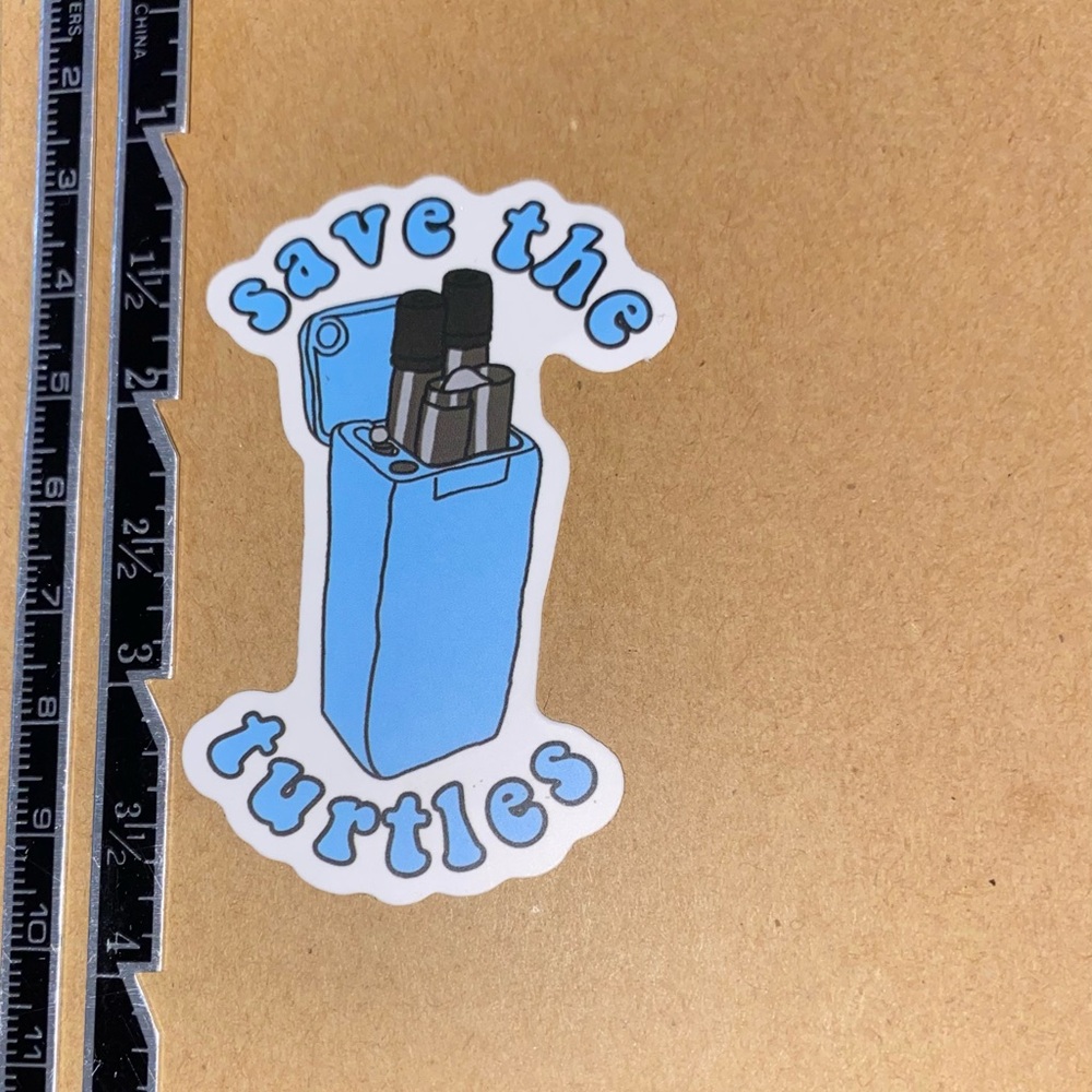 🌈20/$12🌈 “Save the Turtles” Sticker - Picture 2 of 3